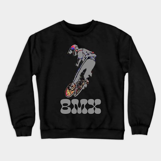 bmx Crewneck Sweatshirt by rickylabellevie